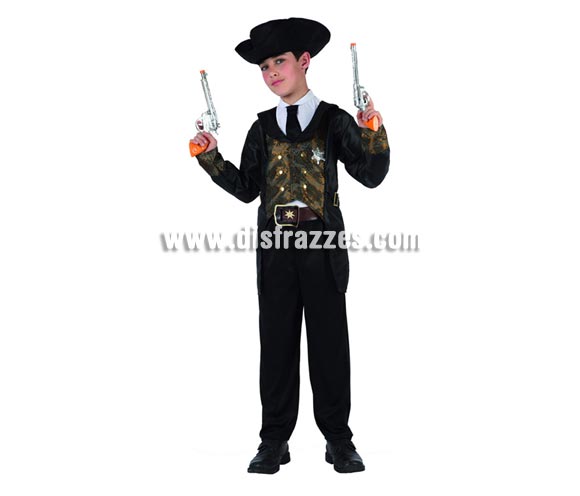 Disfraz de Vaquero Sheriff para niños de 10 a 12 años. Pistolas NO incluidas, podrás verlas en la sección de Complementos.