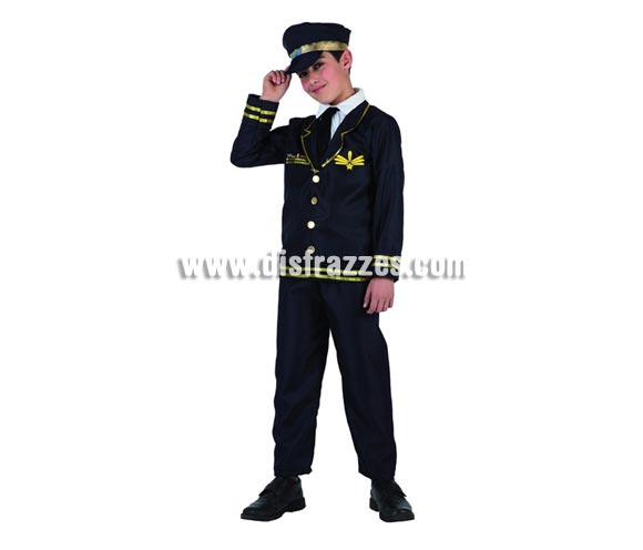 Disfraz de Aviador o Piloto de avión para niños de 10 a 12 años. Incluye traje completo. Zapatos NO incluidos.
