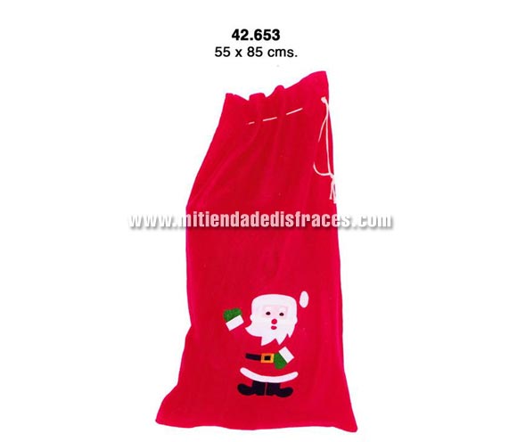 Saco de Papa Noel de 85x55 cms. El complemento ideal para tu disfraz de Papa Noel o para decorar la casa en Navidad.