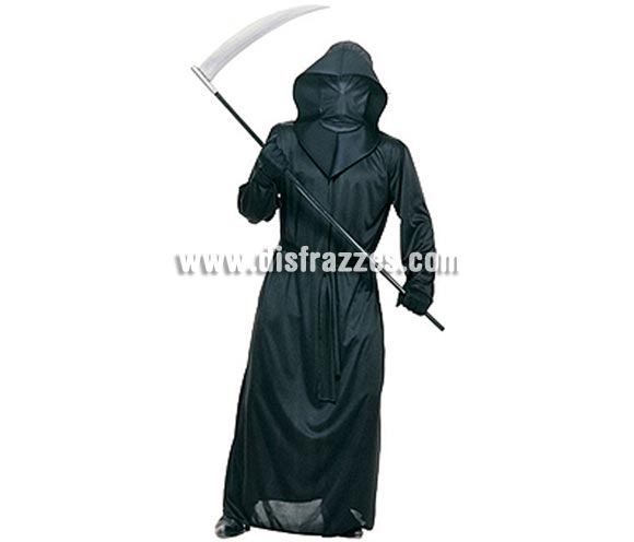 Disfraz del Hombre sin Rostro adulto para Halloween. Talla única. Incluye túnica, capucha y cinturón. Capucha especial, tú puedes ver pero los demás no te ven. Guantes y guadaña NO incluidos, podrás verlos en la sección Complementos. Éste disfraz de Halloween es ideal para celebrar la Fiesta de la Noche de las Brujas cada vez más arraigada en nuestro País en Pub's, Discotecas, Casas particulares,  Restaurantes o Colegios y ayudar a crear un ambiente terrorífico y tenebroso indispensable para la Noche de Halloween la cual se celebra la víspera de Todos los Santos.
¡¡Cómpranos tu disfraz para Halloween, será divertido!!
