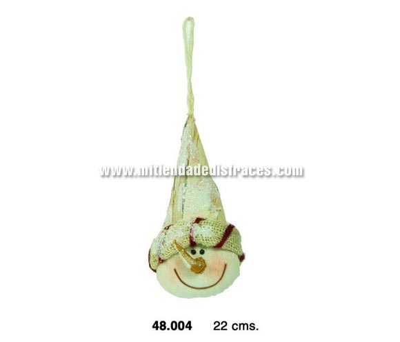 Cabeza Hombre de Nieve de 22 cms. Ideal para deocrar la casa o el árbol de Navidad.