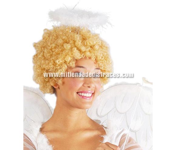 Diadema Corona marabú Angel. El complemento ideal para tu disfraz de Angel.