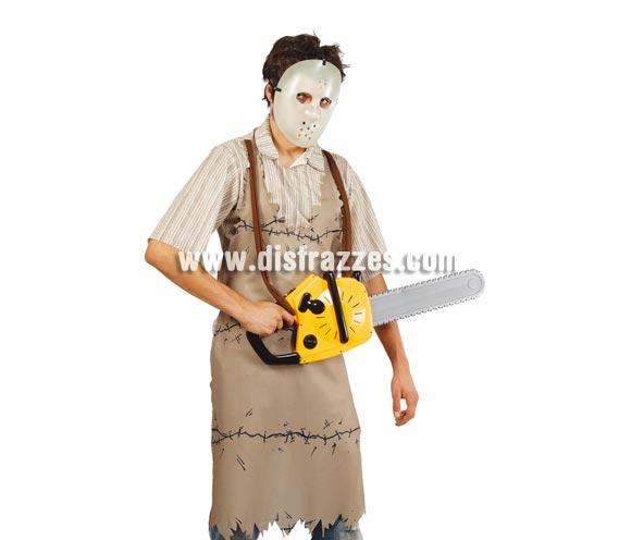 Imitación de una Motosierra eléctrica hecha de plástico de 72 cms. de longitud. Para disfrazarse de Cara de Cuero o Bubba el de La Matanza de Texas en Halloween. Ideal como complemento de tu disfraz de Halloween para ir de Fiesta a Pub's, Discotecas, Casas particulares o Restaurantes y ayudar a crear un ambiente terrorífico y tenebroso en la Fiesta de Halloween.
¡¡Cómpranos los complementos de tu disfraz para Halloween, será divertido!!