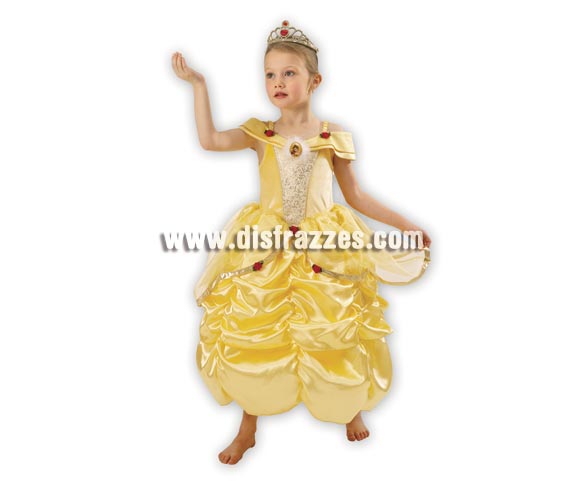 Disfraz de la Bella para niña. Talla de 5 a 6 años. Incluye corona y vestido. Disfraz con licencia Disney ideal para regalar. Éste disfraz es ideal para Carnaval y para regalar en Navidad, en Reyes Magos, para un Cumpleaños o en cualquier ocasión del año. Con éste disfraz harás un regalo diferente y que seguro que a los peques les encantará y hará que desarrollen su imaginación y que jueguen haciendo valer su fantasía. 
¡¡Compra tu disfraz para Carnaval o para regalar en Navidad o en Reyes Magos en nuestra tienda de disfraces, será divertido!!
