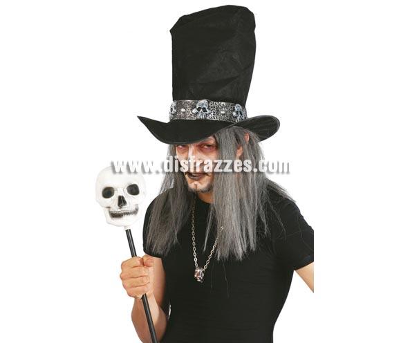 Bastón Calavera de Brujo de 60 cm. para Halloween.