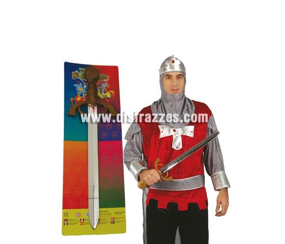 Espada Medieval Excalibur de 60 cm. Ideal como complemento de tu disfraz de Medieval para ir de Fiesta a Pub's, Discotecas, Casas particulares, Restaurantes o Colegios y ayudar a crear un ambiente Medieval y Festivo propio de la Edad Media, cuando la gente se divertía viendo las justas y los torneos Medievales.
¡¡Compra tu complemento para el disfraz Medieval en nuestra tienda de disfraces, será divertido!!
