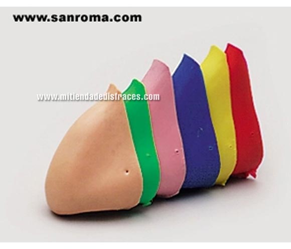 Narices de colores grandes con gomita. Se venden por separado.