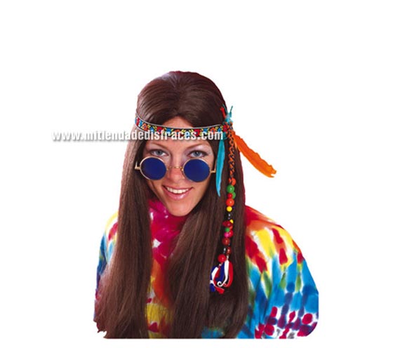 Cinta hippie mujer con adornos.