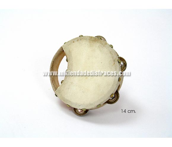 Pandereta Rociera de 14 cms. Complemento ideal para tu disfraz de Zíngara y o para cantar los famosos villancicos de Navidad.