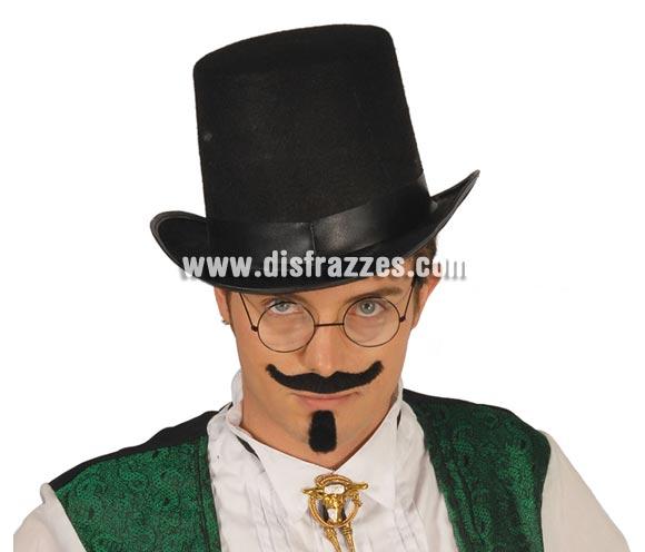 Sombrero fieltro chistera alta 18 cms. Perfecto para disfraces de Crupier o Croupier, también de Mago.