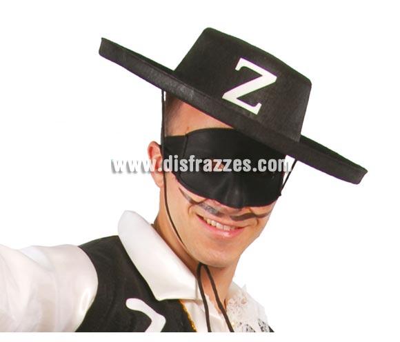 Sombrero de El Zorro de fieltro negro.