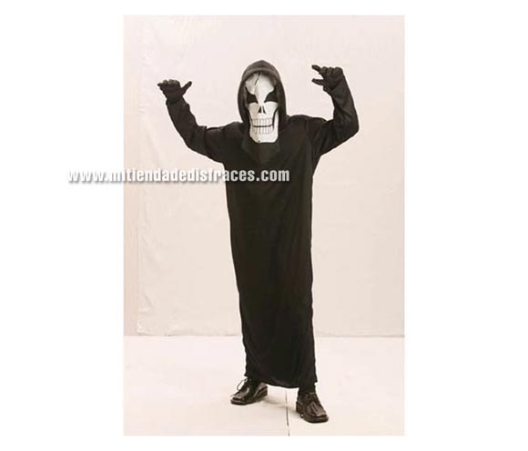 Disfraz de Fantasma económico talla de 7 a 9 años. Incluye túnica con capucha y máscara. Disfraz de Scream. 3 colores surtidos.