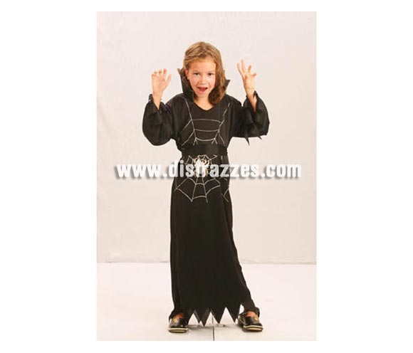 Disfraz de Niña Araña barato para Halloween. Talla de 4 a 6 años. Incluye vestido con cuello y cinturón. Éste disfraz de Halloween es ideal para celebrar la Fiesta de la Noche de las Brujas cada vez más arraigada en nuestro País en Pub's, Discotecas, Casas particulares,  Restaurantes o Colegios y ayudar a crear un ambiente terrorífico y tenebroso indispensable para la Noche de Halloween la cual se celebra la víspera de Todos los Santos.
¡¡Compra tu disfraz para Halloween en nuestra tienda de disfraces, será divertido!!
