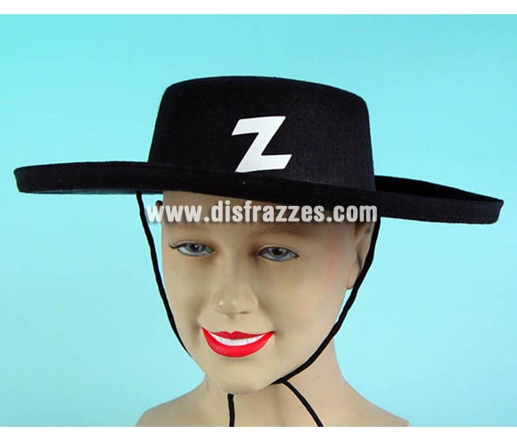Sombrero Zorro adulto para Carnaval. Talla universal adulto.