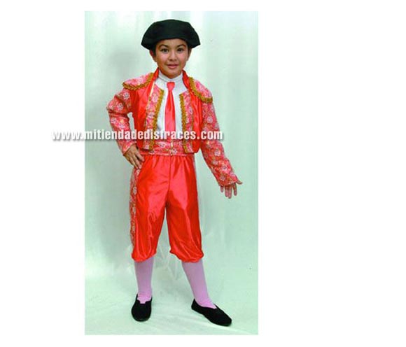 Disfraz de Torero Económico talla de 4 a 6 años. Varios colores. Incluye pantalón, chaqueta, fajín, corbata y montura.