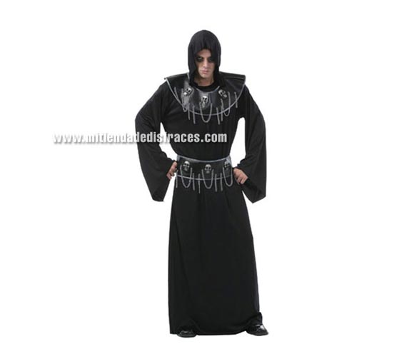 Disfraz de Hombre Ejecutor de la Calavera Económico. Talla única 52/54. Incluye traje, cinturón y collarín.