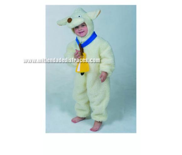 Disfraz de Ovejita infantil para Navidad. Alta calidad. Hecho en España. Disponible en varias tallas. Incluye capucha, mono y collar con campana.