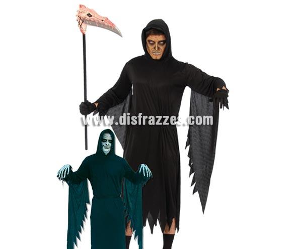 Disfraz de Scream para Halloween adulto barato. Talla única 52/54. Incluye capucha, túnica y cinturón. Guadaña y Guantes NO incluidos, podrás verlos en la sección Complementos. Éste disfraz sólo está disponible en ésta talla, pero al ser una túnica le queda bien a todos. Éste disfraz de Halloween es ideal para celebrar la Fiesta de la Noche de las Brujas cada vez más arraigada en nuestro País en Pub's, Discotecas, Casas particulares,  Restaurantes o Colegios y ayudar a crear un ambiente terrorífico y tenebroso indispensable para la Noche de Halloween la cual se celebra la víspera de Todos los Santos.
¡¡Cómpranos tu disfraz para Halloween, será divertido!!

¡¡¡PRÓXIMA RECEPCIÓN DE ÉSTE ARTÍCULO A PARTIR DE SEPTIEMBRE DE 2010!!!
