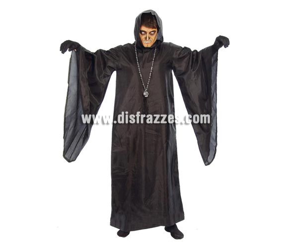 Disfraz de Muerte adulto para Halloween barato. Talla única 52/54. Incluye capucha y túnica. Guantes NO incluidos, podrás verlos en la de sección Complementos. Éste disfraz de Halloween es ideal para celebrar la Fiesta de la Noche de las Brujas cada vez más arraigada en nuestro País en Pub's, Discotecas, Casas particulares,  Restaurantes o Colegios y ayudar a crear un ambiente terrorífico y tenebroso indispensable para la Noche de Halloween la cual se celebra la víspera de Todos los Santos.
¡¡Cómpranos tu disfraz para Halloween, será divertido!!

¡¡¡PRÓXIMA RECEPCIÓN DE ÉSTE ARTÍCULO A PARTIR DE SEPTIEMBRE DE 2010!!!
