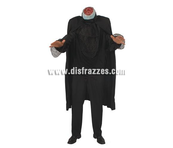 Disfraz de Hombre sin Cabeza para Halloween adulto. Talla única 52/54. Incluye cuello cortado, capa y camisa. Éste disfraz de Halloween es ideal para celebrar la Fiesta de la Noche de las Brujas cada vez más arraigada en nuestro País en Pub's, Discotecas, Casas particulares,  Restaurantes o Colegios y ayudar a crear un ambiente terrorífico y tenebroso indispensable para la Noche de Halloween la cual se celebra la víspera de Todos los Santos.
¡¡Cómpranos tu disfraz para Halloween, será divertido!!
