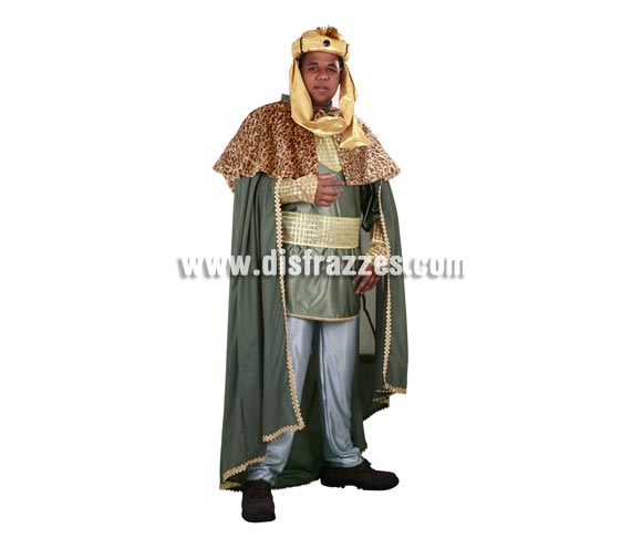 Disfraz de Rey Mago adulto verde barato para Navidad. Talla única 52/54. Tres modelos surtidos, precio por unidad, se venden por separado. Incluye capa, blusón, pantalón y cinturón. Turbante NO incluido, podrás verlo en la sección de Complementos de Navidad. Éste disfraz de Navidad es ideal para la época Navideña en la que los niños hacen teatros de Belenes e interpretan canciones tradicionales en los Colegios y se comienzan a preparar las Fiestas en las que Reina la Paz y la Unidad. Disfrazándote con un disfraz para Navidad, o disfrazando a tus hijos con disfraces de Navidad, ayudas a crear ese ambiente mágico en el que los peques se sienten protagonistas y sienten el auténtico Espíritu Navideño que entre todos debemos crear.
¡¡Compra tu disfraz para Navidad en nuestra tienda de disfraces, será divertido!!
