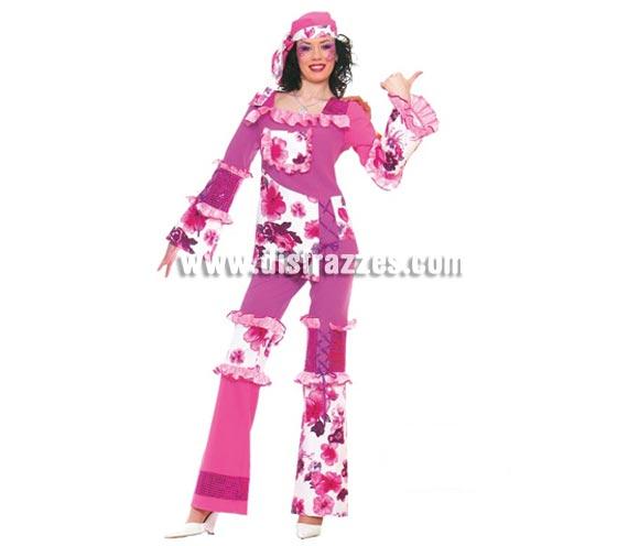Disfraz de Hippie mujer adulta para Carnavales. Disfraz de Hippy. Talla única válida hasta la 42/44. Incluye pañuelo, casaca y pantalón. Éste disfraz de Carnaval es ideal para divertirse en las Fiestas de Carnavales tan divertidas y estrambóticas como siempre y que cada vez se celebran en más Pueblos, Villas  y Ciudades, tanto en la calle como en Pubs, Discotecas, Casas particulares, Restaurantes o Colegios y disfrazándote con un traje de Carnaval ayudarás a crear ese ambiente Carnavalesco, tan divertido, multicolor y variopinto que a todos nos fascina y nos divierte.
¡¡Compra tu disfraz para Carnaval en nuestra tienda de disfraces, será divertido!!
