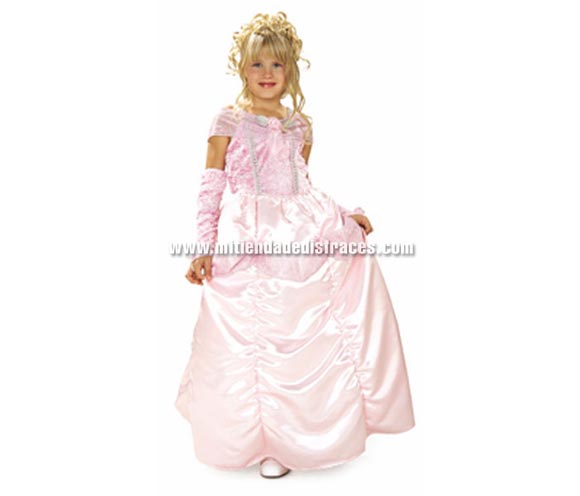 Disfraz de Princesa rosa. Incluye vestido y mangas. Disponible en varias tallas.
