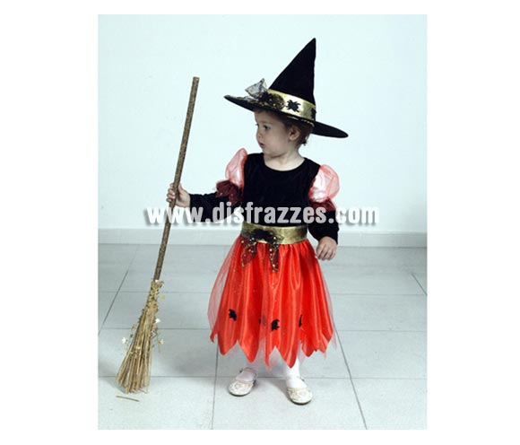 Disfraz de Brujita o Brujilla infantil barato para Halloween. Talla de 2 a 4 años. Incluye sombrero, cinturón y vestido. Escoba NO incluida, podrás verla en la sección de Complementos. Éste disfraz de Halloween es ideal para celebrar la Fiesta de la Noche de las Brujas en Pub's, Discotecas, Casas particulares,  Restaurantes o Colegios y ayudar a crear un ambiente terrorífico y tenebroso indispensable para la Noche de Halloween la cual se celebra la víspera de Todos los Santos.
¡¡Compra tu disfraz para Halloween en nuestra tienda de disfraces, será divertido!!

¡¡¡PRÓXIMA RECEPCIÓN DE ÉSTE ARTÍCULO A PARTIR DE SEPTIEMBRE DE 2010!!!
