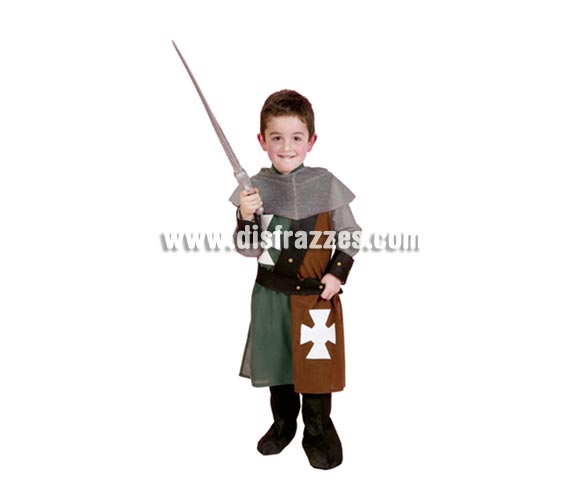 Disfraz de Caballero Medieval niño barato para Ferias Medievales. Talla de 7 a 9 años. Incluye verdugo, casaca, cinturón, pantalones y botas. Espada NO incluida. Éste disfraz de Medieval es ideal para celebrar las Fiestas o Ferias Medievales cada vez más arraigadas en nuestro País que se celebran tanto en Pueblos en la calle, como en Pubs, Discotecas, Casas particulares,  Restaurantes o Colegios y disfrazándote con un traje Medieval ayudarás a crear ese ambiente de la Edad Media, el Renacimiento o la Época Medieval, tan atractivo como aventurero y que a todos nos fascina.
¡¡Compra tu disfraz para Ferias Medievales en nuestra tienda de disfraces, será divertido!!
