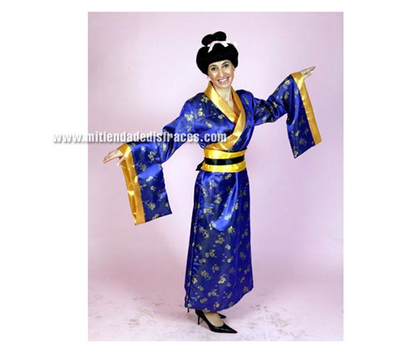 Disfraz de China lujo adulta. Talla única 38/42. Incluye vestido y cinturón. Peluca NO incluida, podrás verla en la sección Pelucas.