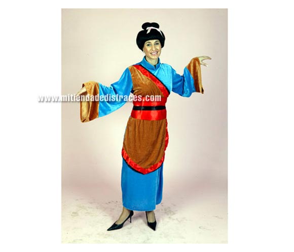 Disfraz de Japonesa adulta. Talla única 42/44. Incluye vestido y cinturón. Peluca NO incluida, podrás verla en la sección Pelucas. Disfraz de Geisha para mujer.