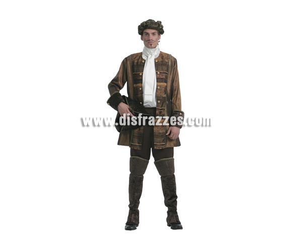 Disfraz de Príncipe gótico de lujo económico. Talla Standar M-L = 52/54. Incluye sombrero, chaqueta, camisa, pantalón y cubrebotas.