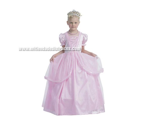 Disfraz de Princesa Luminosa Rosa talla de 4 a 6 años. Incluye vestido y tocado.