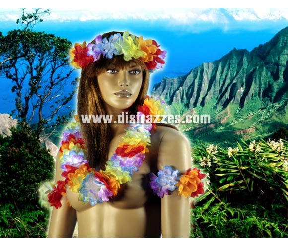 Set Hawaiana lujo para Carnavales y para fiestas Hawaianas en Verano. Incluye collar, muñequeras o brazaletes y tocado de la cabeza. Ideal como complemento de tu disfraz de Hawai para Carnaval para ir de Fiesta a Pubs, Discotecas, Casas particulares, Restaurantes o Colegios y ayudar a crear un ambiente Carnavalesco y Festivo propio de la Fiesta de Carnavales.
¡¡Compra el complemento para tu disfraz de Carnaval en nuestra tienda de disfraces, será divertido!!
. Incluye cinta de la cabeza, collar y brazaletes.