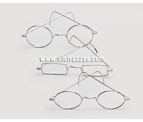Gafas metálicas redondas. Ideales para el disfraz de Papa Noel.