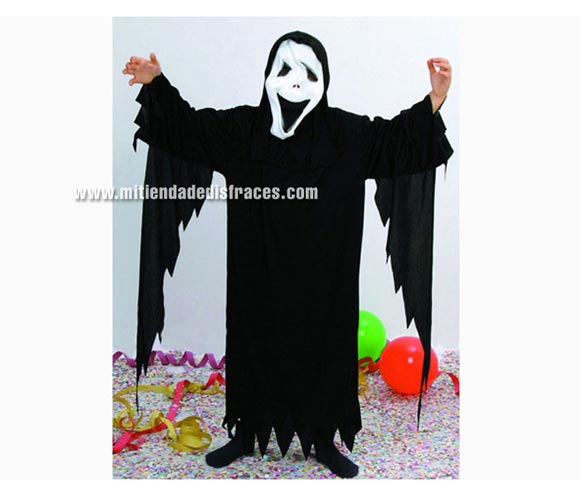 Disfraz de Fantasma talla de 4 a 6 años. Disfraz de Scream. Incluye túnica y capucha con careta.
