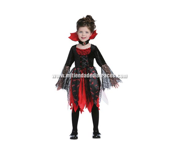 Disfraz de Princesa de Media Noche infantil. Talla de 4 a 6 años. Incluye vestido y gargantilla.
