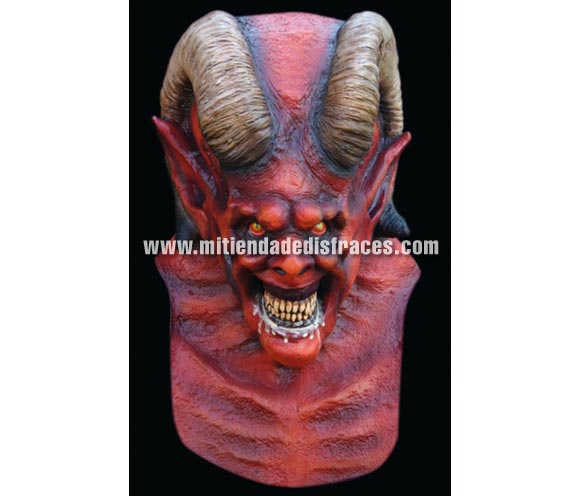 Máscara de Happy Devil. Alta calidad. Fabricada artesanalmente por una empresa que hacen efectos especiales para Hollywood. Máscara de Diablo Cornicabra.
