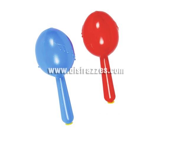 Maraca de plástico. Varios colores. Precio por unidad, se venden por separado.
