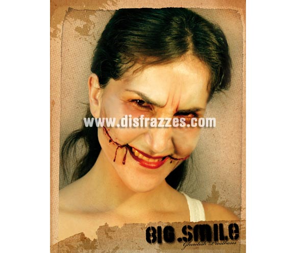Maquillaje gran sonrisa para Halloween. Big Smile FX. Artículo de Maquillaje FX fabricado en látex ideal para caracterizarte en Carnaval, en Halloween o en cualquier fecha del año que tengas ocasión para ir de Fiesta a Pubs, Discotecas, Casas particulares, Restaurantes o Colegios y ayudar a crear un ambiente Festivo propio de la Fiesta a la que acudas.
¡¡Compra el maquillaje FX para tu disfraz de Carnaval o de Halloween en nuestra tienda de disfraces, será divertido!!
