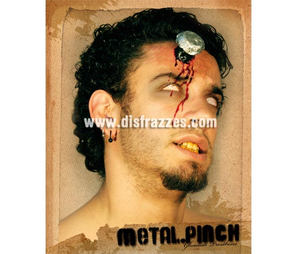 Maquillaje pincho de metal para Halloween. Metal pinch FX. Artículo de Maquillaje FX fabricado en látex ideal para caracterizarte en Carnaval, en Halloween o en cualquier fecha del año que tengas ocasión para ir de Fiesta a Pubs, Discotecas, Casas particulares, Restaurantes o Colegios y ayudar a crear un ambiente Festivo propio de la Fiesta a la que acudas.
¡¡Compra el maquillaje FX para tu disfraz de Carnaval o de Halloween en nuestra tienda de disfraces, será divertido!!
