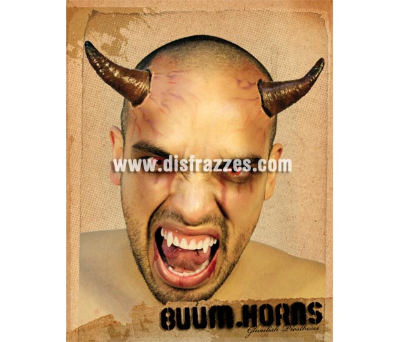 Maquillaje FX cuernos de Bercebú para Halloween. Buum Horns FX. Artículo de Maquillaje FX fabricado en látex ideal para caracterizarte en Carnaval, en Halloween o en cualquier fecha del año que tengas ocasión para ir de Fiesta a Pubs, Discotecas, Casas particulares, Restaurantes o Colegios y ayudar a crear un ambiente Festivo propio de la Fiesta a la que acudas.
¡¡Compra el maquillaje FX para tu disfraz de Carnaval o de Halloween en nuestra tienda de disfraces, será divertido!!
