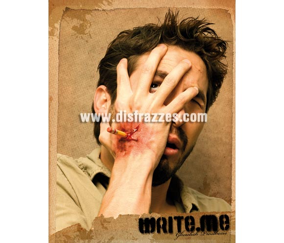 Maquillaje FX lápiz clavado para Halloween. Write Me FX. Artículo de Maquillaje FX fabricado en látex ideal para caracterizarte en Carnaval, en Halloween o en cualquier fecha del año que tengas ocasión para ir de Fiesta a Pubs, Discotecas, Casas particulares, Restaurantes o Colegios y ayudar a crear un ambiente Festivo propio de la Fiesta a la que acudas.
¡¡Compra el maquillaje FX para tu disfraz de Carnaval o de Halloween en nuestra tienda de disfraces, será divertido!!
