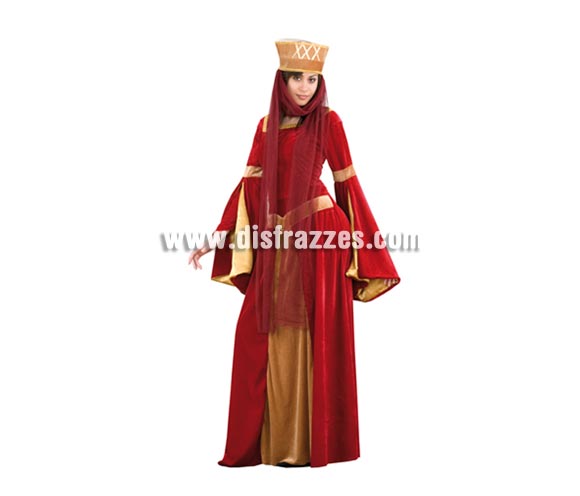 Disfraz barato de Lady Ginebra para mujer. Talla Standar M-L = 38/42. Incluye sombrero y vestido. Un disfraz Medieval para mujer que ha tenido muy buena acogida por su bonito diseño y su excelente relación calidad - precio.