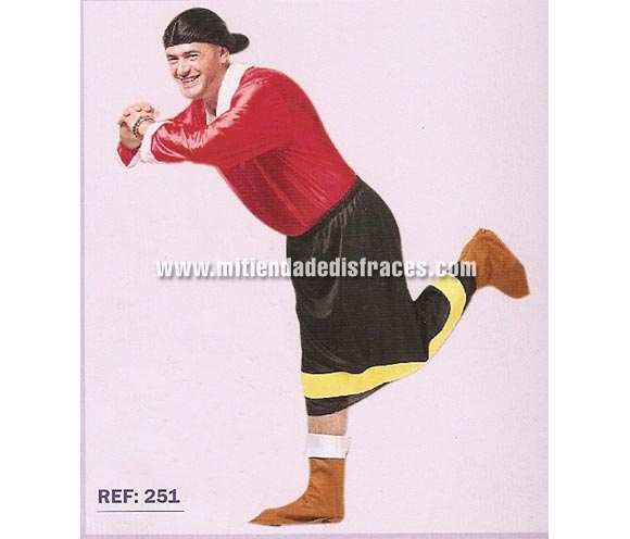Disfraz de Olivia la mujer de Popeye adulto. Talla Universal de hombre (50) y de mujer (44). Incluye camisa, falda y cubrepies. Peluca NO incluida, podrás ver pelucas en la sección Pelucas, Barbas y Bigotes. Alta calidad, hecho en España. Disfraz para Grupo, Peña o Comparsa. ATENCIÓN grupos: consultar posibilidad de hacer en tallas de niños y precios según la cantidad de disfraces solicitada.