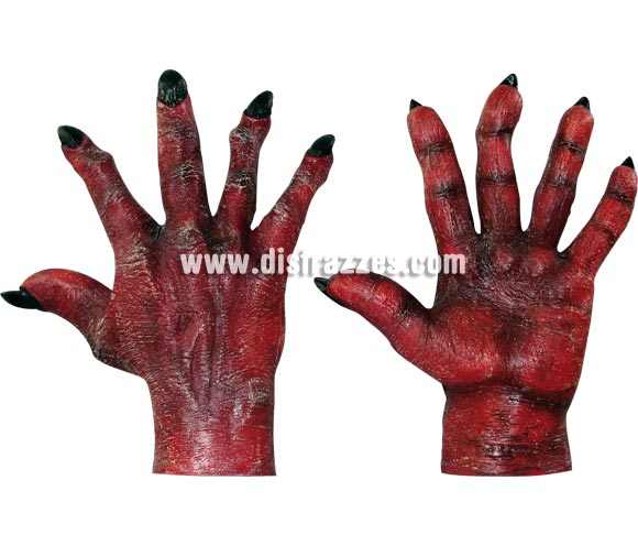 Manos rojas del Diablo o Demonio del mal para Halloween. Alta calidad. Fabricada en látex artesanalmente por una empresa que realiza efectos especiales para Hollywood. Ideal como complemento de tu disfraz de Halloween para ir de Fiesta a Pubs, Discotecas, Casas particulares o Restaurantes y ayudar a crear un ambiente terrorífico y tenebroso en la Fiesta de Halloween.
¡¡Compra los complementos de tu disfraz para Halloween en nuestra tienda de disfraces, será divertido!!
