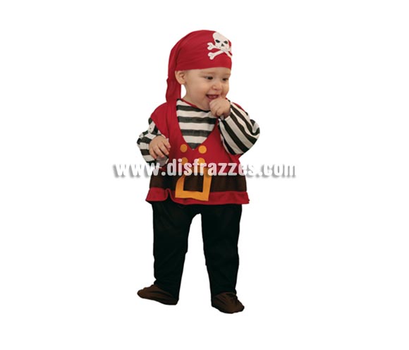 Disfraz barato de Pirata Bebé para Carnaval. Talla de 6 a 12 meses. Incluye pañuelo y mono (es el disfraz).  Éste disfraz de Carnaval es ideal para divertirse en las Fiestas de Carnavales tan divertidas y estrambóticas como siempre y que cada vez se celebran en más Pueblos, Villas  y Ciudades, tanto en la calle como en Pubs, Discotecas, Casas particulares, Restaurantes o Colegios y disfrazándote con un traje de Carnaval ayudarás a crear ese ambiente Carnavalesco, tan divertido, multicolor y variopinto que a todos nos fascina y nos divierte.
¡¡Compra tu disfraz para Carnaval en nuestra tienda de disfraces, será divertido!!
