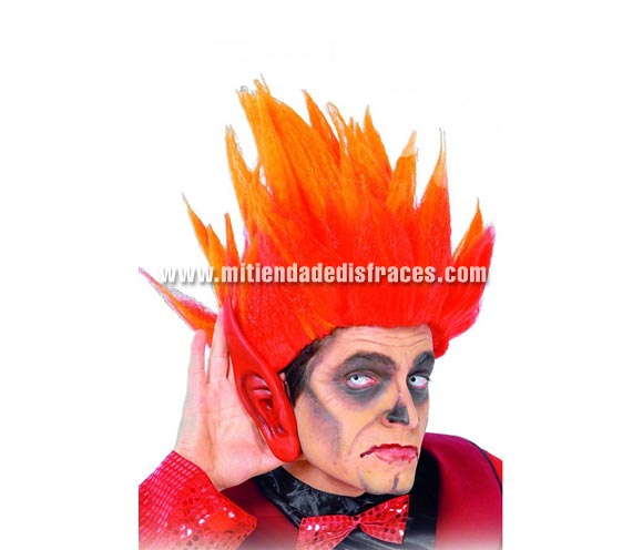 Orejas de Elfo o Diablo rojas de látex. Incluye un par de orejas.