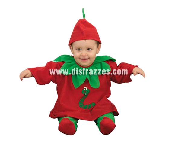 Disfraz de Manzanita o Manzana Bebé. Talla de 6 a 12 meses.