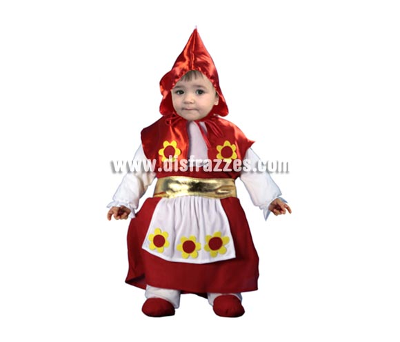 Disfraz de Caperucita Bebé barato para Carnaval. Talla de 6 a 12 meses. Incluye caperuza, body completo y cinturón delantal. Éste disfraz de Carnaval es ideal para divertirse en las Fiestas de Carnavales tan divertidas y estrambóticas como siempre y que cada vez se celebran en más Pueblos, Villas  y Ciudades, tanto en la calle como en Pubs, Discotecas, Casas particulares, Restaurantes o Colegios y disfrazándote con un traje de Carnaval ayudarás a crear ese ambiente Carnavalesco, tan divertido, multicolor y variopinto que a todos nos fascina y nos divierte.
¡¡Compra tu disfraz para Carnaval en nuestra tienda de disfraces, será divertido!!
